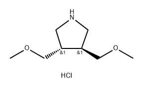 RAC-(3R,4R)-3,4-BIS(METHOXYMETHYL)PYRROLIDINE HYDROCHLORIDE, TRANS, 2187426-59-9, 结构式