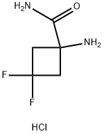 1-amino-3,3-difluoro-cyclobutanecarboxamide hydrochloride Struktur