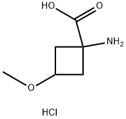 1-amino-3-methoxycyclobutane-1-carboxylic acid hydrochloride 结构式