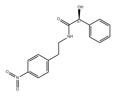 Benzeneacetamide, α-hydroxy-N-[2-(4-nitrophenyl)ethyl]-, (αS)- Struktur