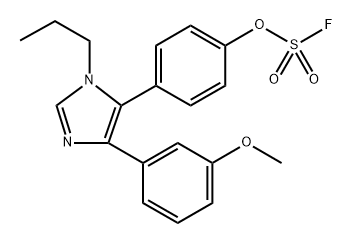 4-[5-(3-methoxyphenyl)-3-propylimidazol-4-yl]phenyl sulfurofluoridate Structure