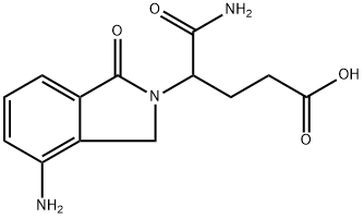 2H-Isoindole-2-butanoic acid, 4-amino-γ-(aminocarbonyl)-1,3-dihydro-1-oxo- Structure