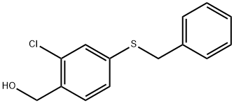 (4-(benzylthio)-2-chlorophenyl)methanol Structure