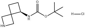 N-[(7R)-2-氮杂螺[3.3]庚烷-7-基]氨基甲酸叔丁酯盐酸盐 结构式