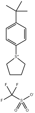 4-叔丁基苯基四亚甲基锍三氟甲磺酸盐, 220155-95-3, 结构式