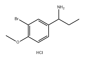 Benzenemethanamine, 3-bromo-α-ethyl-4-methoxy-, hydrochloride (1:1) Structure