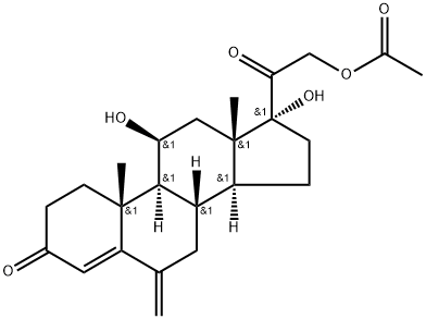 22032-36-6 Pregn-4-ene-3,20-dione, 21-(acetyloxy)-11,17-dihydroxy-6-methylene-, (11β)- (9CI)