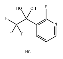 2,2,2-Trifluoro-1-(2-fluoropyridin-3-YL)ethane-1,1-diol hcl Structure
