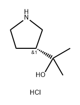 3-Pyrrolidinemethanol, α,α-dimethyl-, hydrochloride (1:1), (3R)- Struktur
