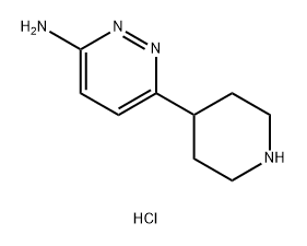 3-Pyridazinamine, 6-(4-piperidinyl)-, hydrochloride (1:1) Structure