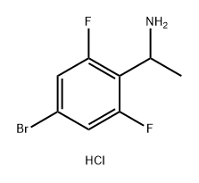 Benzenemethanamine, 4-bromo-2,6-difluoro-α-methyl-, hydrochloride (1:1) Struktur