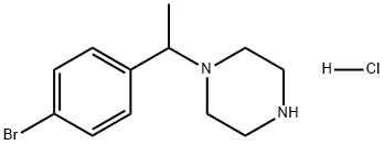 Piperazine, 1-[1-(4-bromophenyl)ethyl]-, hydrochloride (1:1) Structure