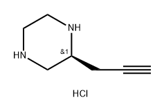Piperazine, 2-(2-propyn-1-yl)-, hydrochloride (1:2), (2S)- Structure