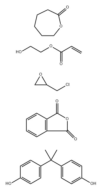 1,3-Isobenzofurandione polymer with (chloromethyl)oxirane and 4,4'-(1-methylethylidene)bis[phenol], ester with α-[2-[(1-oxo-2-propenyl)oxy]ethyl]-ω-hydroxypoly[oxy(1-oxo-1,6-hexanediyl)] 结构式