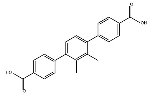 1,1':4',1''-Terphenyl]-4,4''-dicarboxylic acid, 2',3'-dimethyl- Structure