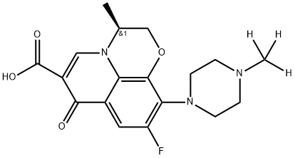 (S)-(-)-Ofloxacin-d3 (N-methyl-d3)	 Struktur