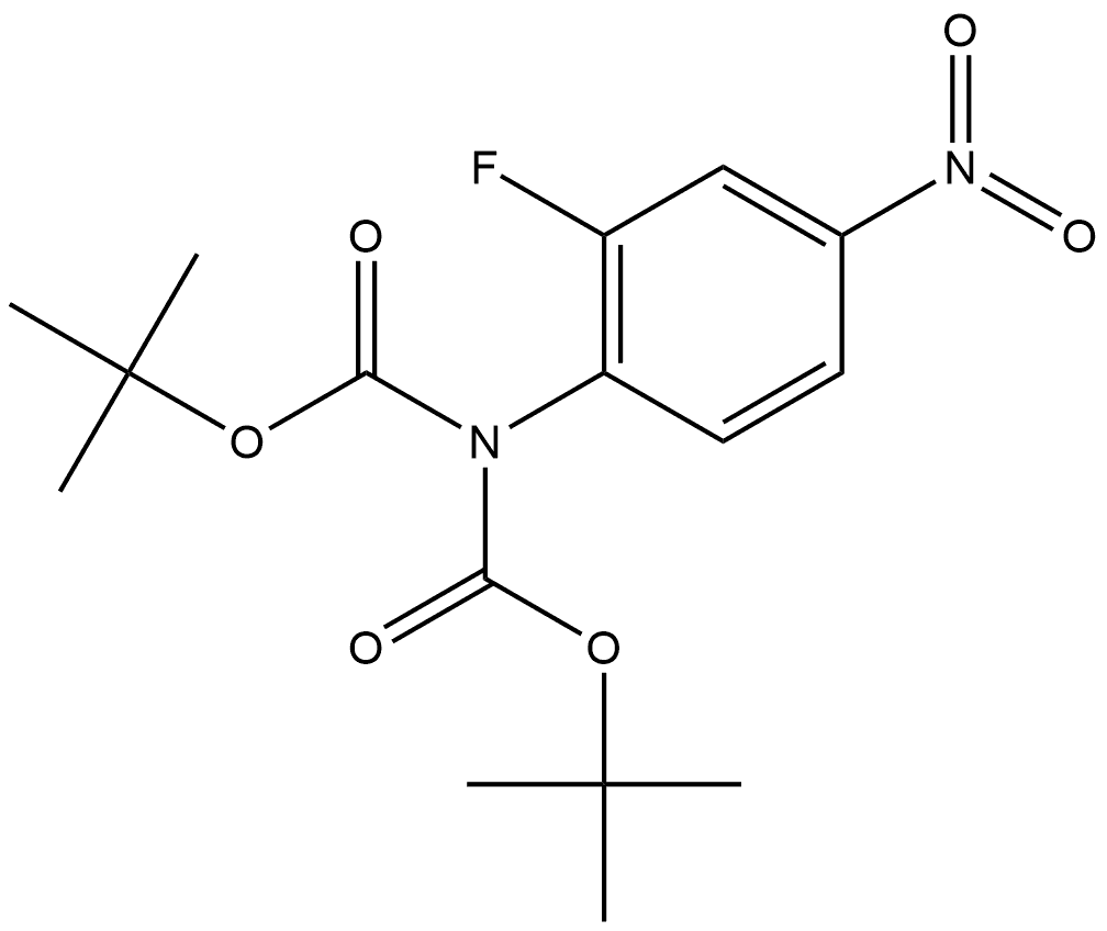tert-Butyl N-[(tert-butoxy)carbonyl]-N-(2-fluoro-4-nitrophenyl)carbamate,220913-53-1,结构式