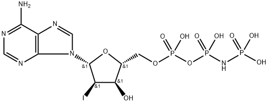 2'-Deoxy-2'-iodo-adenosine-5'-[(beta,gamma)-imido]triphosphate sodium salt - 10mM aqueous solution Structure