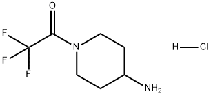 Ethanone, 1-(4-amino-1-piperidinyl)-2,2,2-trifluoro-, hydrochloride (1:1) Structure