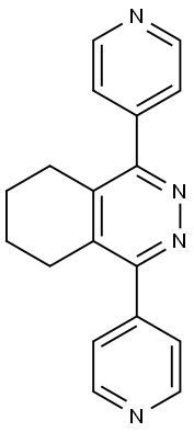 5,6,7,8-Tetrahydro-1,4-di-4-pyridinylphthalazine 化学構造式