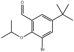 3-Bromo-5-(tert-butyl)-2-isopropoxybenzaldehyde Struktur