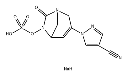 sodium 3-(4-cyano-1H-pyrazol-1-yl)-7-oxo-1,6-diazabicyclo[3.2.1]oct-3-en-6-yl sulfate Structure
