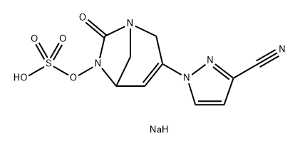 sodium 3-(3-cyano-1H-pyrazol-1-yl)-7-oxo-1,6-diazabicyclo[3.2.1]oct-3-en-6-yl sulfate Structure