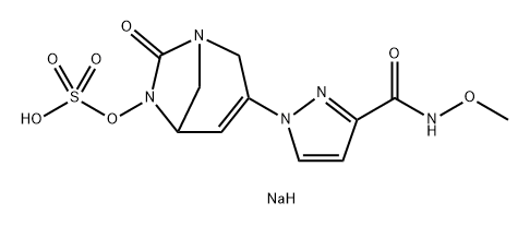 3-(3-(methoxycarbamoyl)-1H-pyrazol-1-yl)-7-oxo-1,6-diazabicyclo[3.2.1]oct-3-en-6-yl hydrogen sulfate,2217674-26-3,结构式