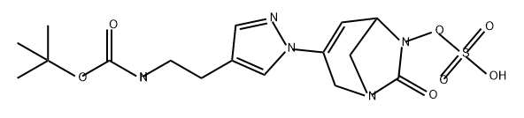 2217674-87-6 3-(3-(2-((TERT-BUTOXYCARBONYL)AMINO)ETHYL)-1H-PYRAZOL-1-YL)-7-OXO-1,6-DIAZABICYCLO[3.2.1]OCT-3-EN-6-