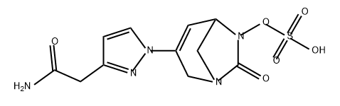 3-(3-(2-AMINO-2-OXOETHYL)-1H-PYRAZOL-1-YL)-7-OXO-1,6-DIAZABICYCLO[3.2.1]OCT-3-EN-6-YL HYDROGEN SULFA,2217675-07-3,结构式