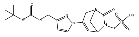 3-(3-(((tert-butoxycarbonyl)amino)methyl)-1H-pyrazol-1-yl)-7-oxo-1,6-diazabicyclo[3.2.1]oct-3-en-6-yl hydrogen sulfate|3-(3-(((TERT-BUTOXYCARBONYL)AMINO)METHYL)-1H-PYRAZOL-1-YL)-7-OXO-1,6-DIAZABICYCLO[3.2.1]OCT-3-EN-6-Y