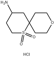 4-amino-9-oxa-1lambda6-thiaspiro[5.5]undecane-1,1-dione hydrochloride Structure