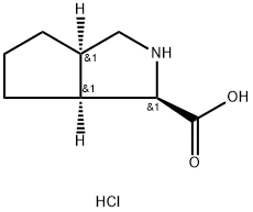 rac-(1R,3aR,6aS)-octahydrocyclopenta[c]pyrrole-1-carboxylic acid hydrochloride Structure