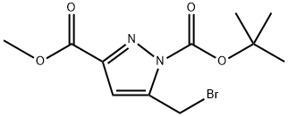 1-(tert-Butyl) 3-methyl 5-(bromomethyl)-1H-pyrazole-1,3-dicarboxylate Struktur