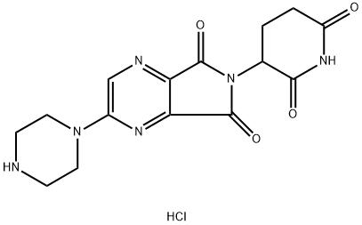 6-(2,6-dioxopiperidin-3-yl)-2-(piperazin-1-yl)-5H-pyrrolo[3,4-b]pyrazine-5,7(6H)-dione hydrochloride Structure