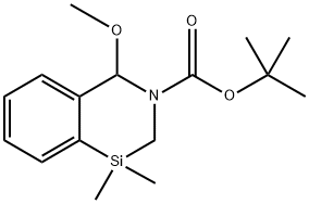 tert-Butyl 4-methoxy-1,1-dimethyl-1,2-dihydrobenzo[d][1,3]azasiline-3(4H)-carboxylate Structure