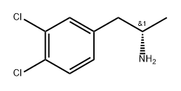 (S)-1-(3,4-Dichlorophenyl)propan-2-amine 化学構造式