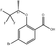 (S)-4-溴-2-((1,1,1-三氟丙烷-2-基)氧基)苯甲酸 结构式