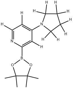 4-(Pyrrolidinopyridine-d11)-2-boronic acid pinacol ester Struktur