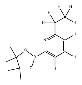 6-(Ethylpyridine-d8)-2-boronic acid pinacol ester Structure