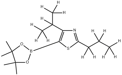[2-(n-Propyl)-4-(iso-propyl)-d14]-thiazole-5-boronic acid pinacol ester Structure
