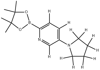5-(Pyrrolidinopyridine-d11)-2-boronic acid pinacol ester,2223032-41-3,结构式