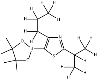 [4-(n-Propyl)-2-(iso-propyl)-d14]-thiazole-5-boronic acid pinacol ester Structure