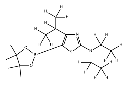 [2-Diethylamino-4-(iso-propyl)-d17]-thiazole-5-boronic acid pinacol ester Structure