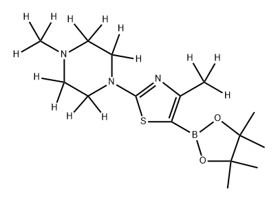 [4-Methyl-2-(N-methylpiperazin-1-yl)-d14]-thiazole-5-boronic acid pinacol ester Structure