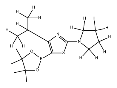 [4-(iso-Propyl)-2-pyrrolidino-d15]-thiazole-5-boronic acid pinacol ester Struktur