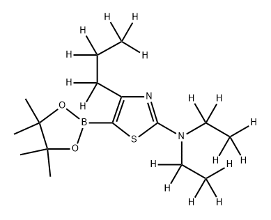 [2-Diethylamino-4-(n-propyl)-d17]-thiazole-5-boronic acid pinacol ester Structure
