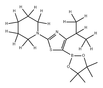 [4-(iso-Propyl)-2-piperidino-d17]-thiazole-5-boronic acid pinacol ester Structure