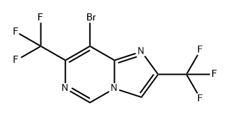 8-bromo-2,7-bis(trifluoromethyl)imidazo[1,2-c]pyrimidine Struktur