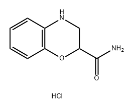 3,4-二氢-2H-苯并[B][1,4]噁嗪-2-甲酰胺盐酸盐 结构式